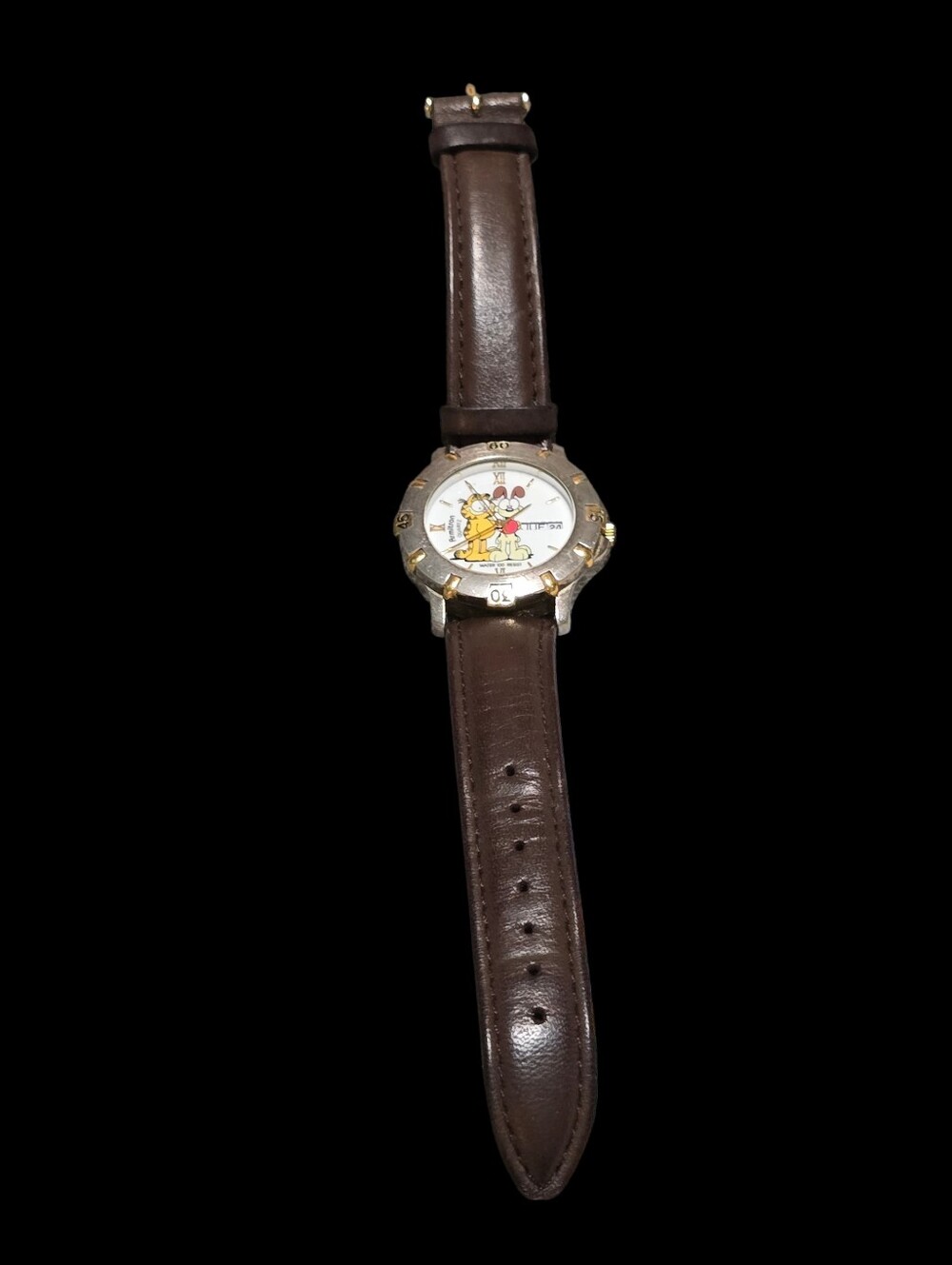 Vintage | Brown Leather Mickey Mouse Watch